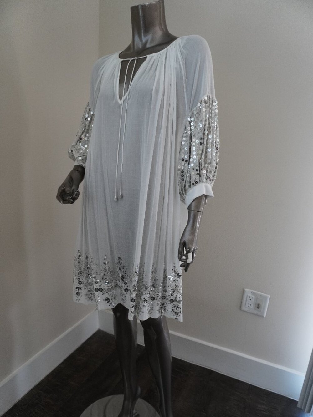 MICHAEL KORS COLLECTION Hand-Embroidered Caftan Dress - Picture 12 of 13